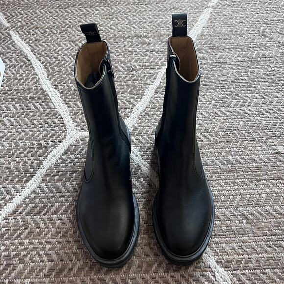 Celine Margaret Lug Sole Medium Zip Boot 15 Sz 38 - Picture 8 of 12